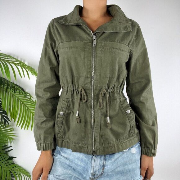 Women's Vintage Old Navy Green Gorpcore Utility Military Style Jacket / XS - Picture 1 of 7